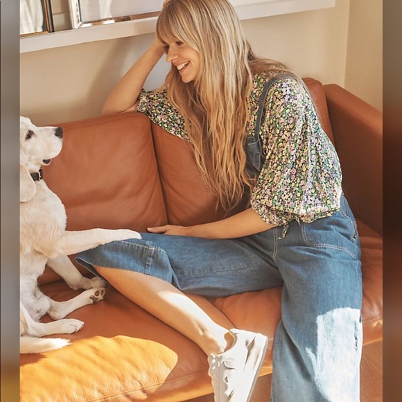 Anthropologie Maeve Ashleigh Puff-Sleeved Buttondown - Picture 2 of 10